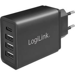 LogiLink Schnellladegert 27 W X4 USB (nur Wandstecker) [E3-51318]